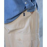 Pantalones KAPPY Bio Cotton Cargo Pants Cream, detalle del bolsillo lateral