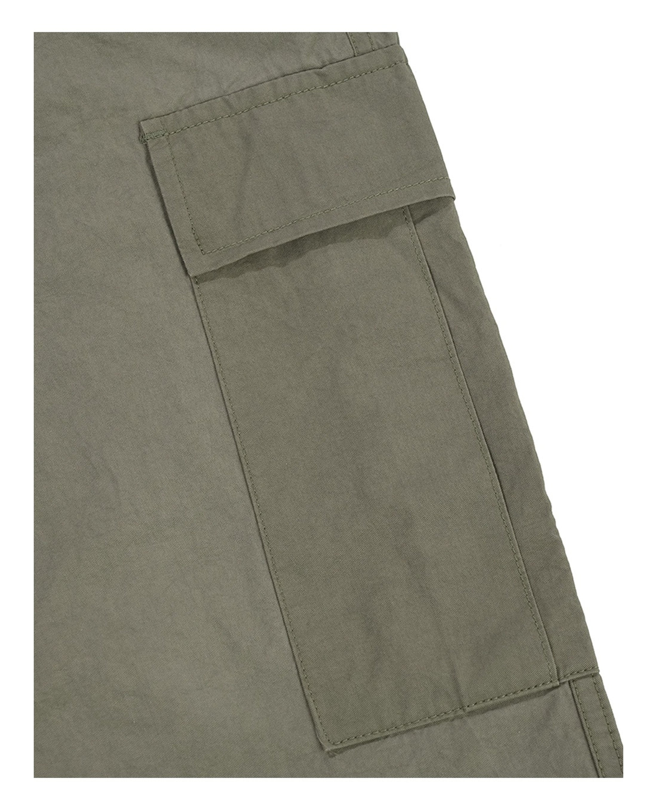 Pantalones KAPPY Bio Cotton Cargo Pants Khaki Beige, detalle del bolsillo cargo