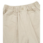 Pantalones KAPPY One Tuck Wide Fatigue Pants Beige, detalle de cintura