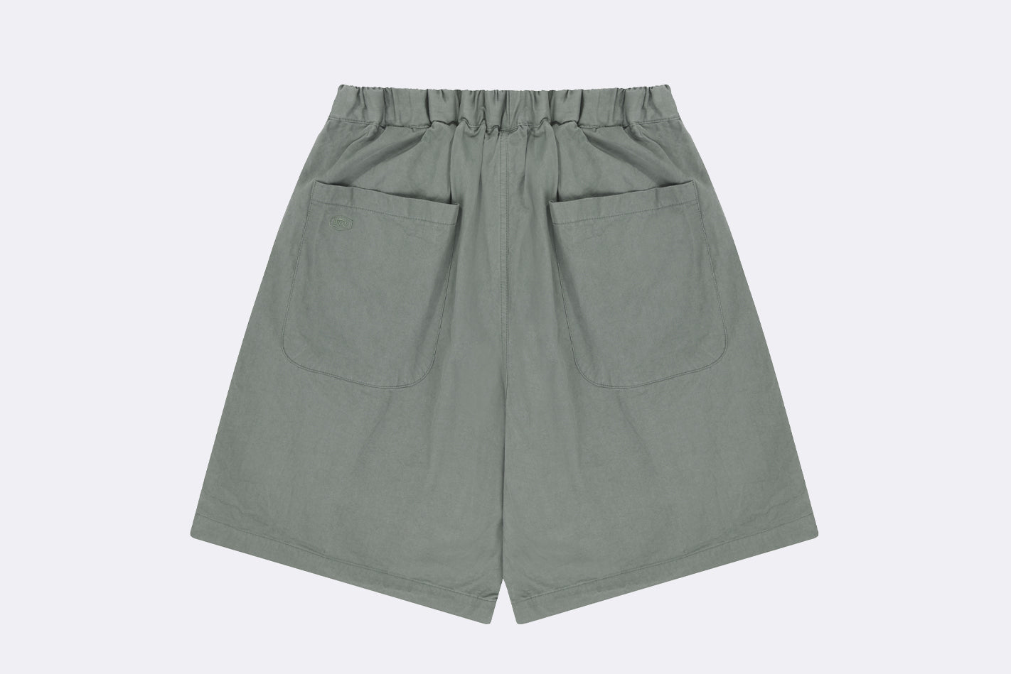 Pantalones KAPPY Unisex Two Tuck Wide Half Light Gray · vista posterior y detalle