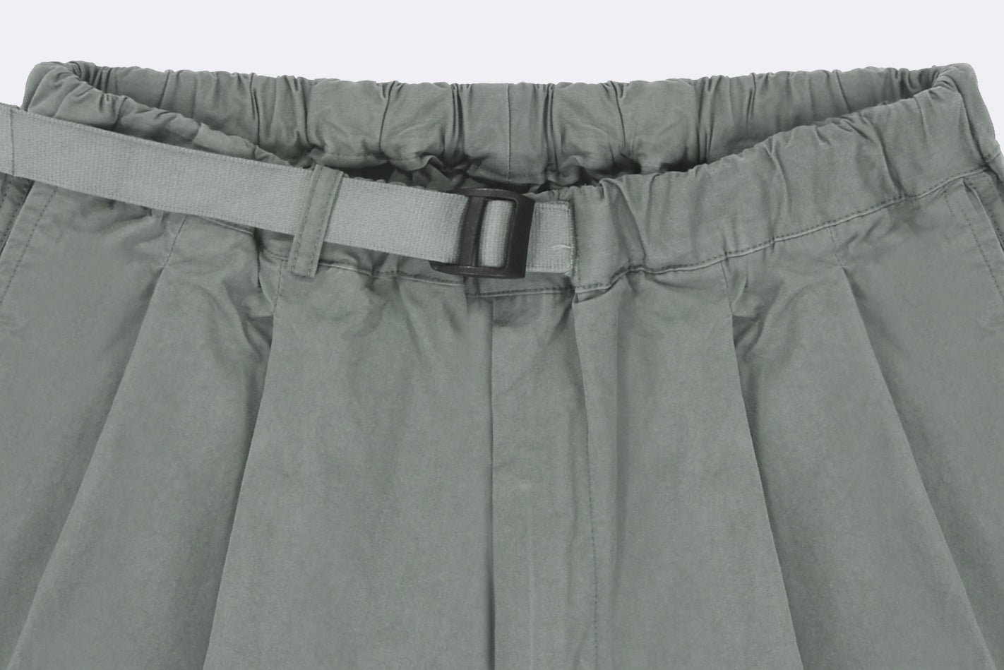 Pantalones KAPPY Unisex Two Tuck Wide Half Light Gray · vista posterior y detalle