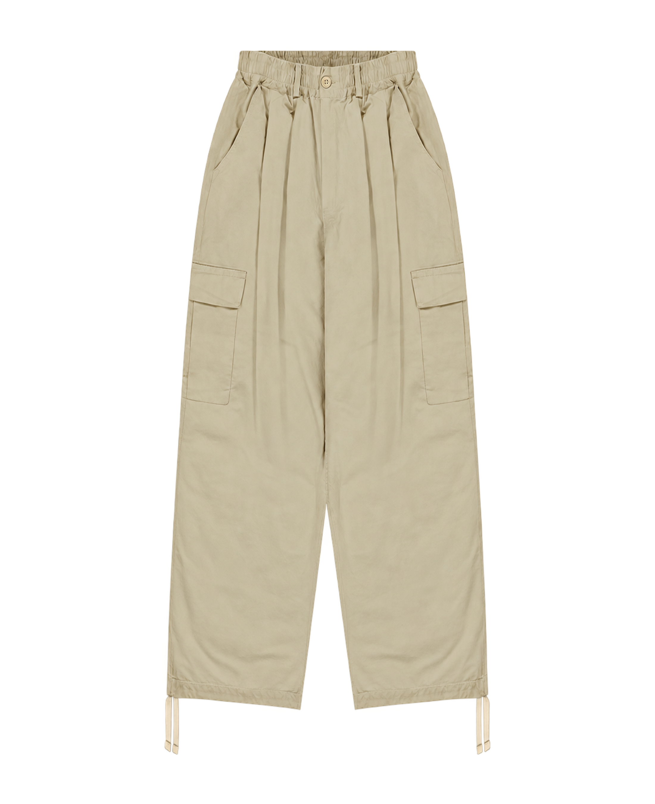 Pantalón KAPPY Bio Cotton Cargo Pants Cream - flat transparente