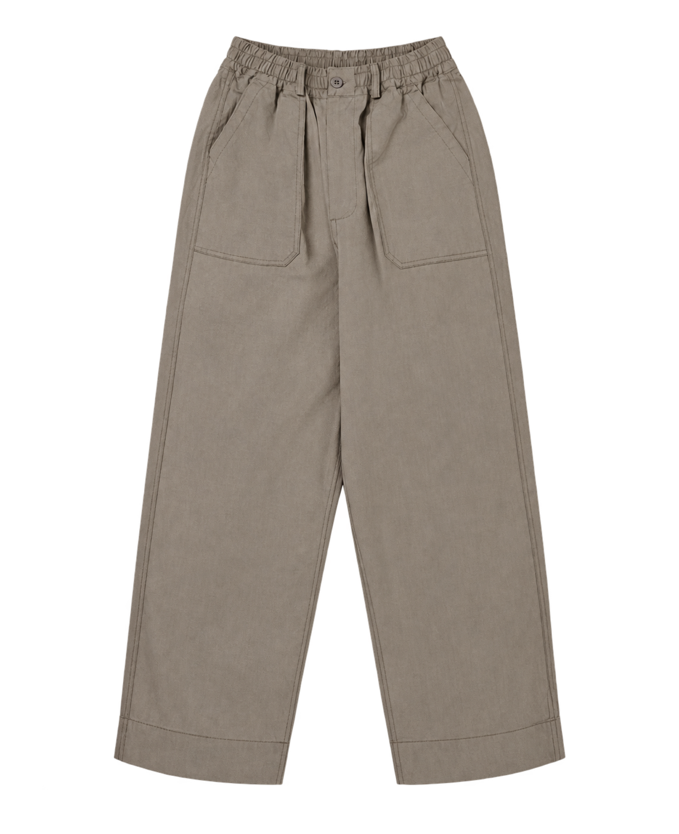 Pantalones KAPPY One Tuck Wide Fatigue Pants Beige