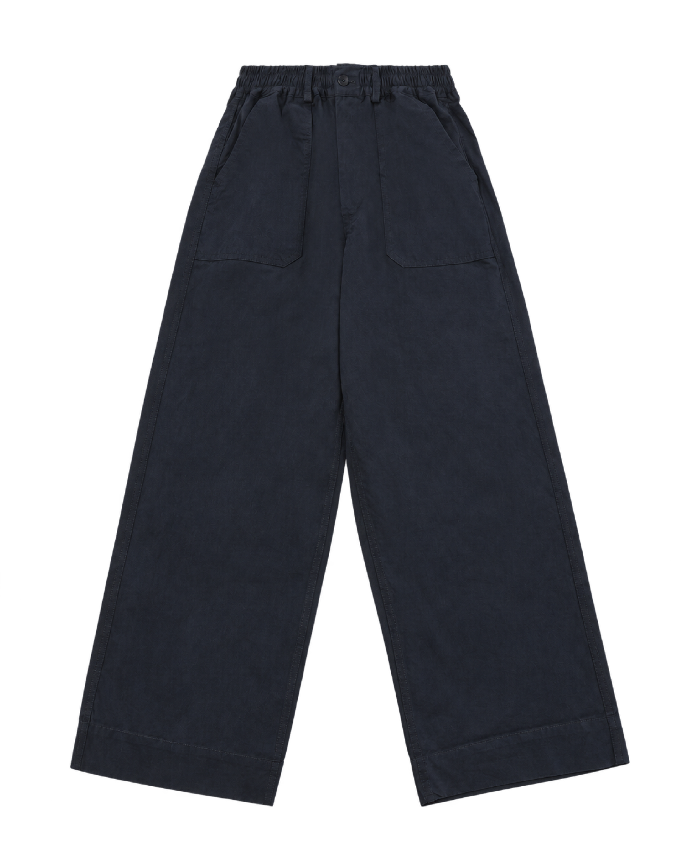 Pantalones KAPPY One Tuck Wide Fatigue Pants Navy