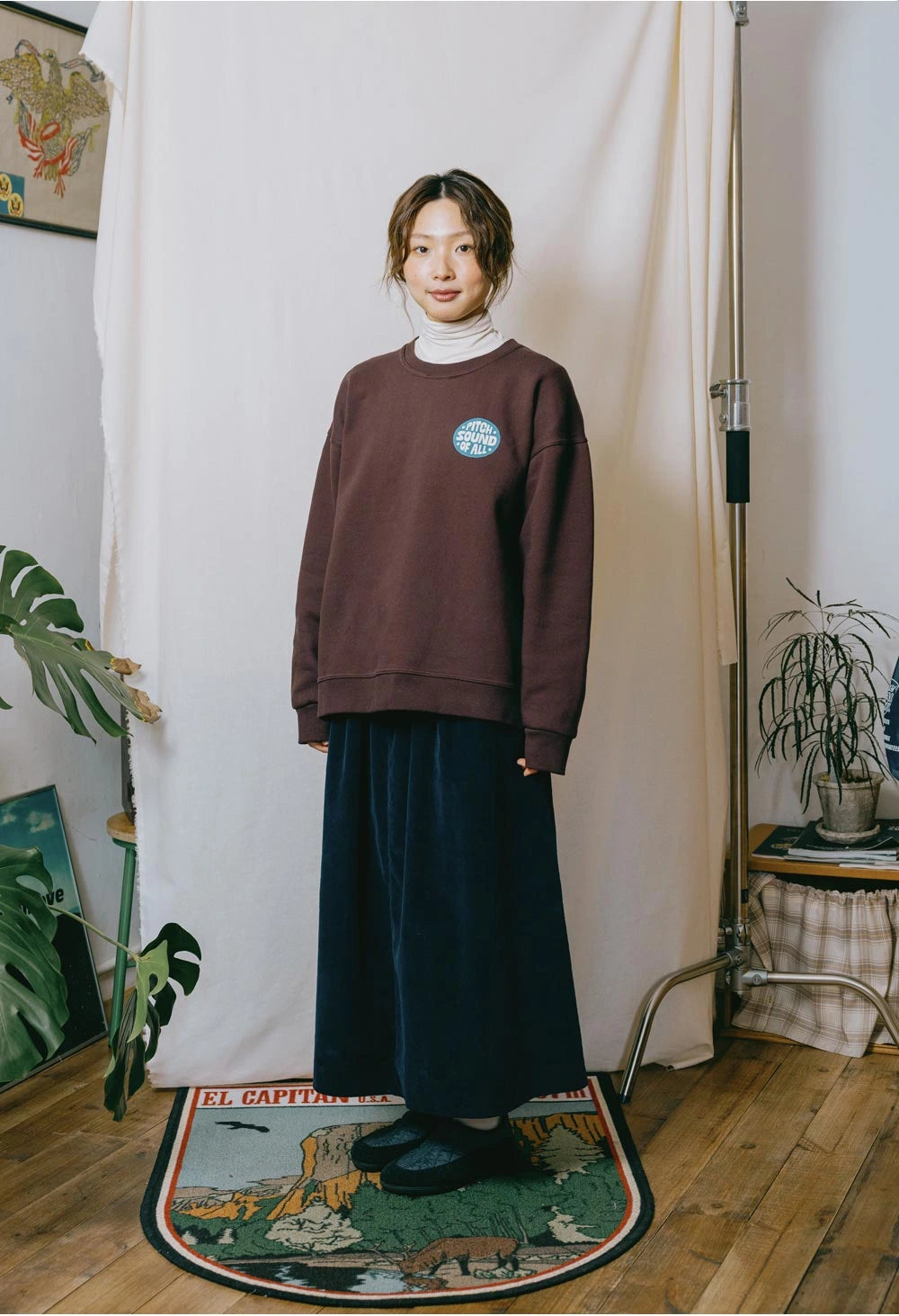 Sudadera KAPPY Pitch Fluff Sweatshirt Brown · fotografía oficial