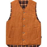 Chaleco KAPPY Reversible Nylon Check Vest Orange - flat transparente