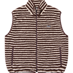 Chaleco KAPPY Stripe Fleece Zipper Vest Brown