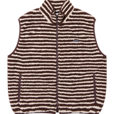 Chaleco KAPPY Stripe Fleece Zipper Vest Brown