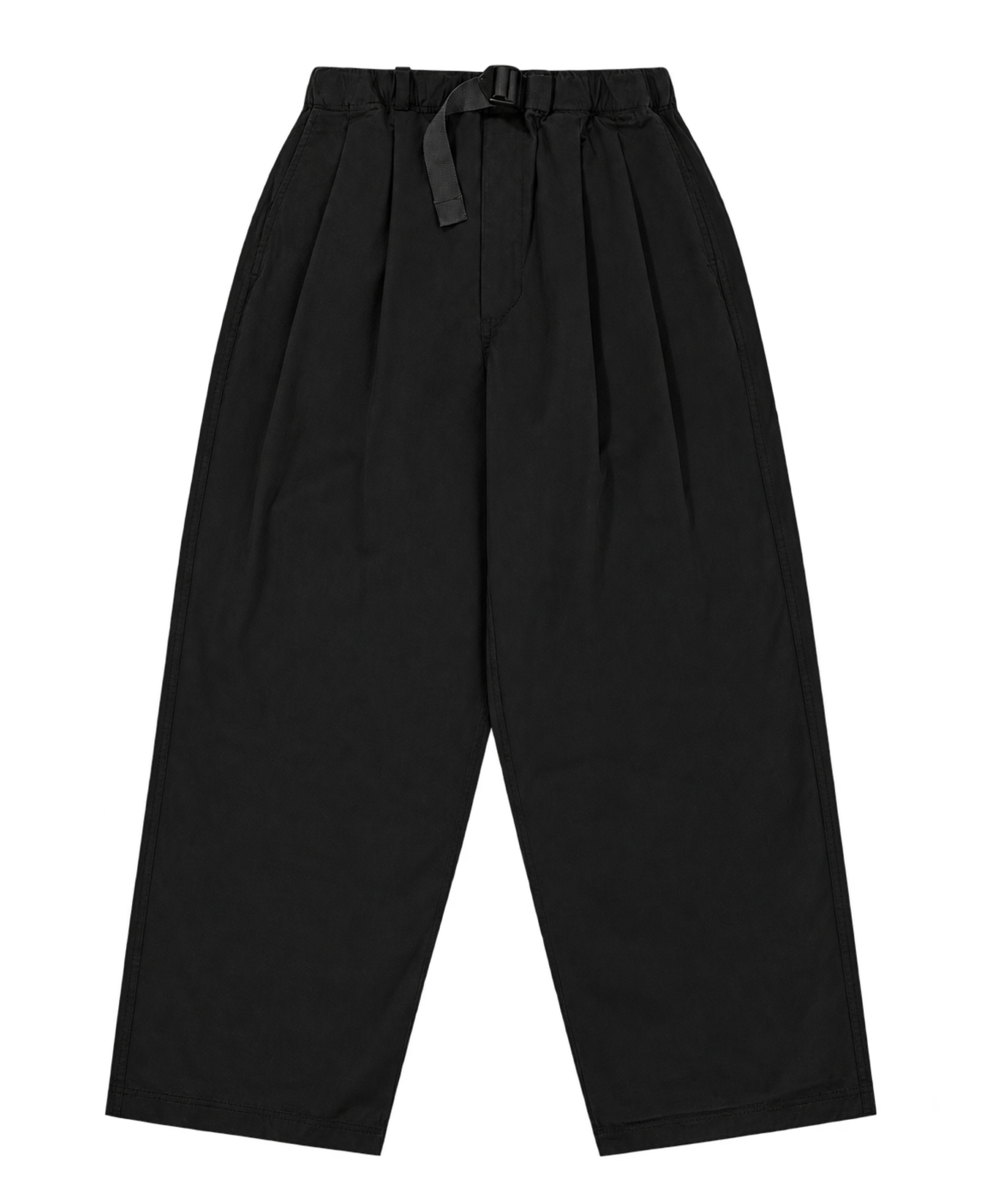 Pantalón KAPPY Two Tuck Wide Pants Black - flat transparente