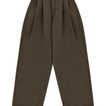 Pantalón KAPPY Two Tuck Wide Pants Brown - flat transparente