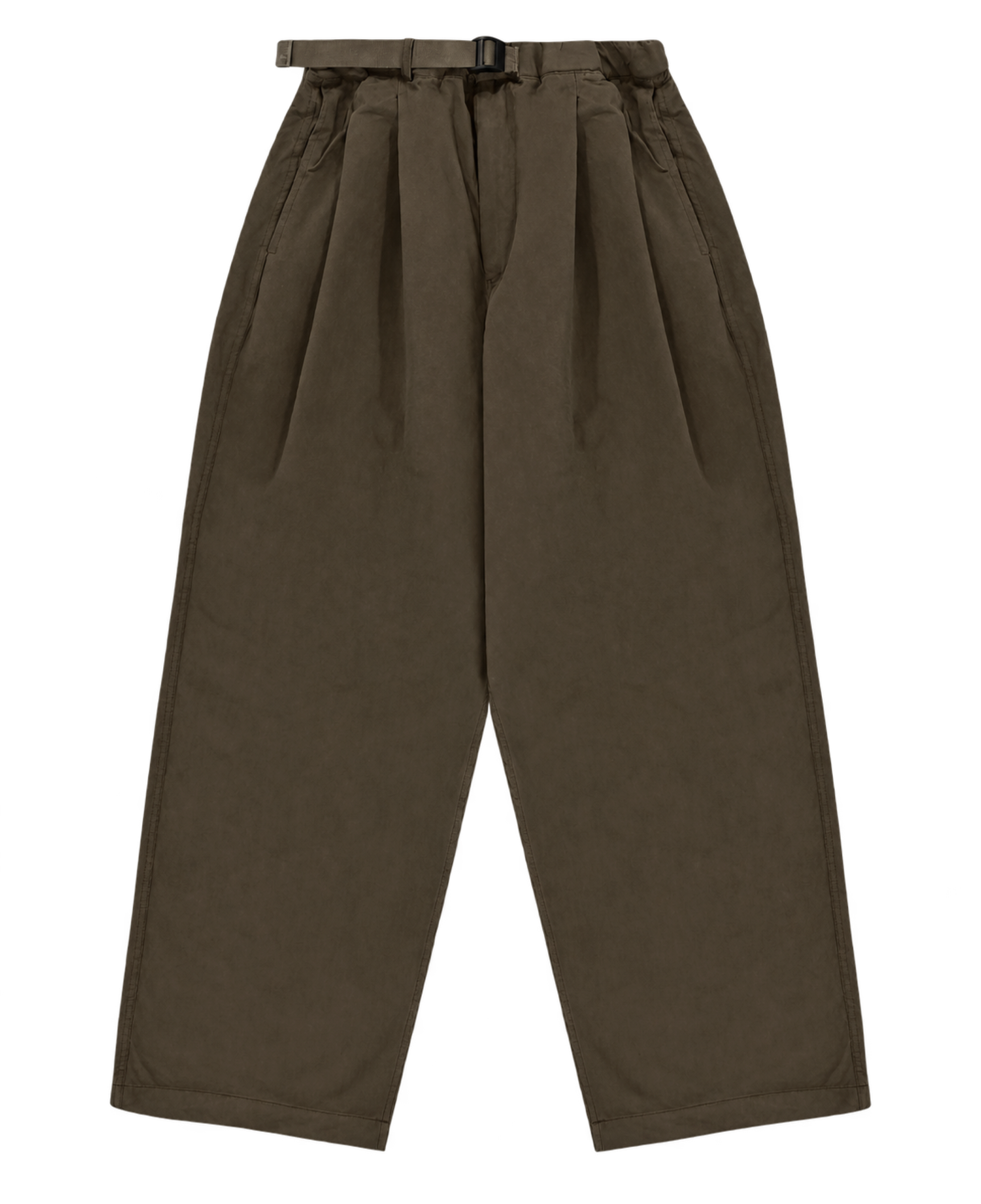Pantalón KAPPY Two Tuck Wide Pants Brown - flat transparente