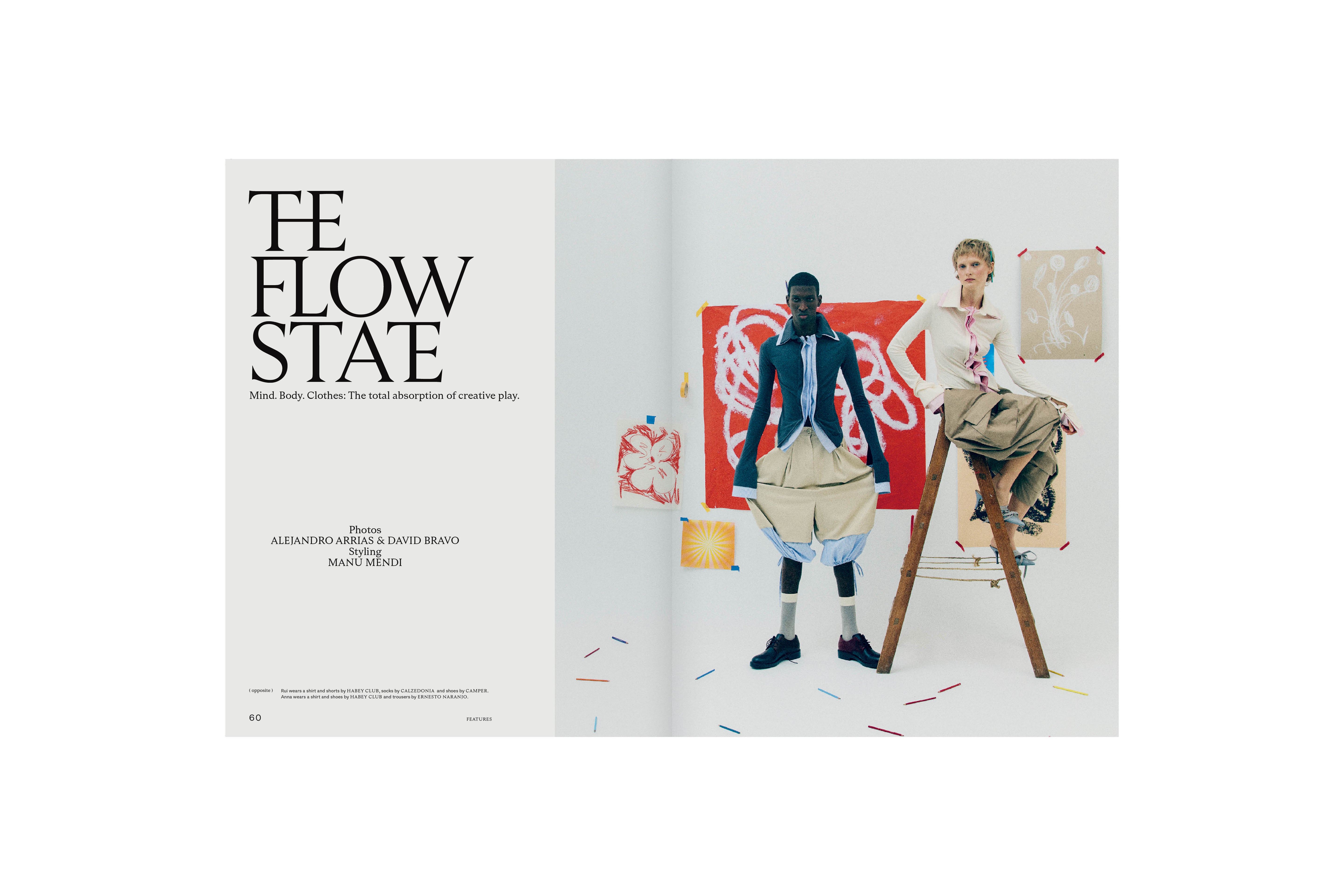 Revista KINFOLK 61, doble página editorial de moda