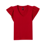 TIFFOSI Kira_19_V Rotes Pfeffer-T-Shirt