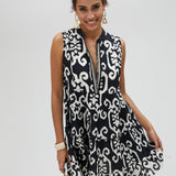 Vestido LOLA CASADEMUNT Kurta Bicolor con Volantes