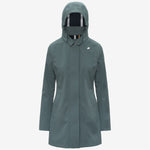 Abrigo K-WAY Mathy Bonded Green Balsam Blue con capucha