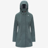 Abrigo K-WAY Mathy Bonded Green Balsam Blue con capucha