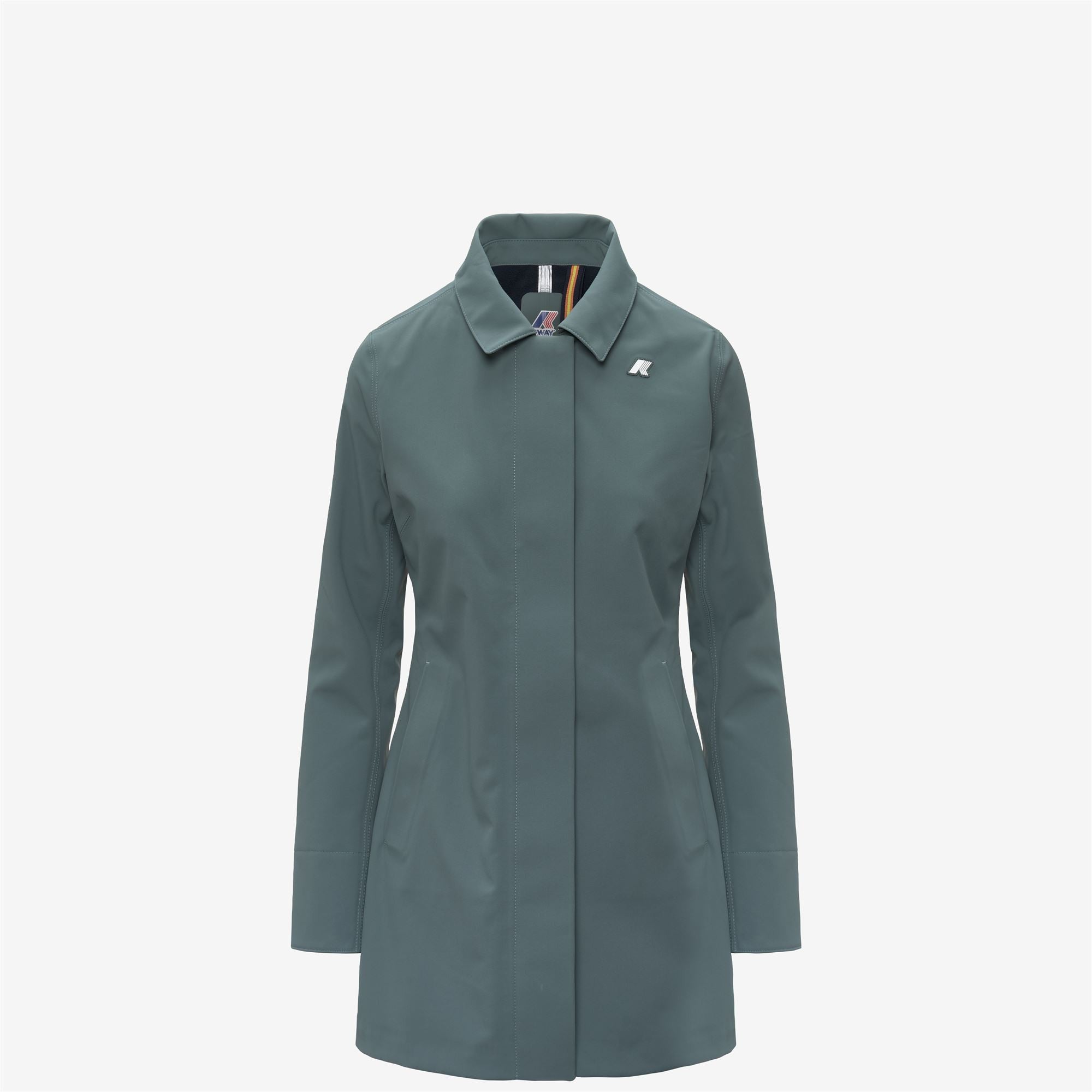 Abrigo K-WAY Mathy Bonded Green Balsam Blue sin capucha