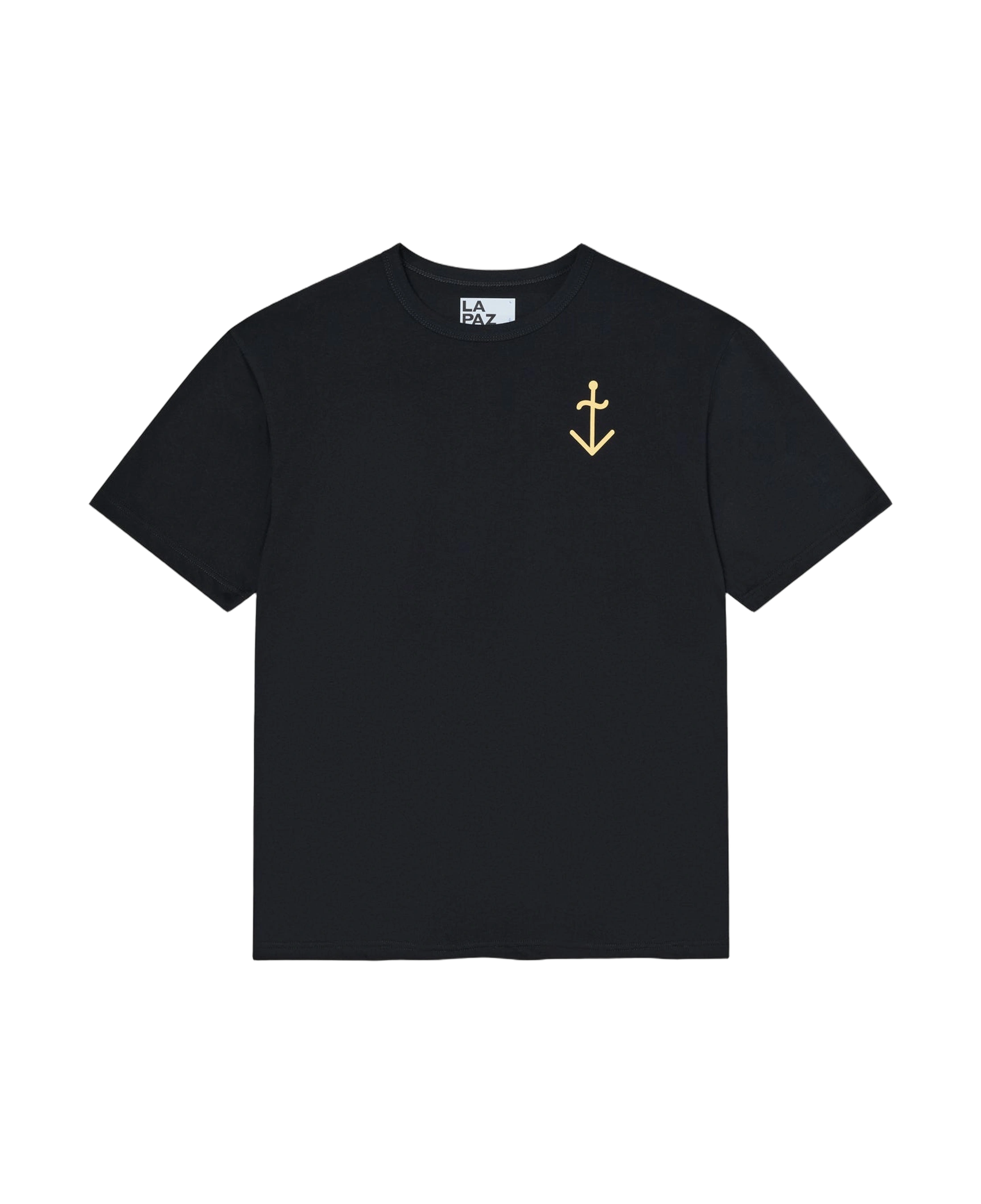 Camiseta LA PAZ Dantas Black / Yellow Logo — vista frontal
