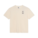 Camiseta LA PAZ Dantas Off-White / Brown Logo — vista frontal