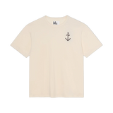 Camiseta LA PAZ Dantas Off-White / Brown Logo — vista frontal