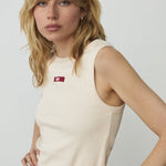 Top de tirantes LAAGAM Embroidered Logo Ecru - imagen 3