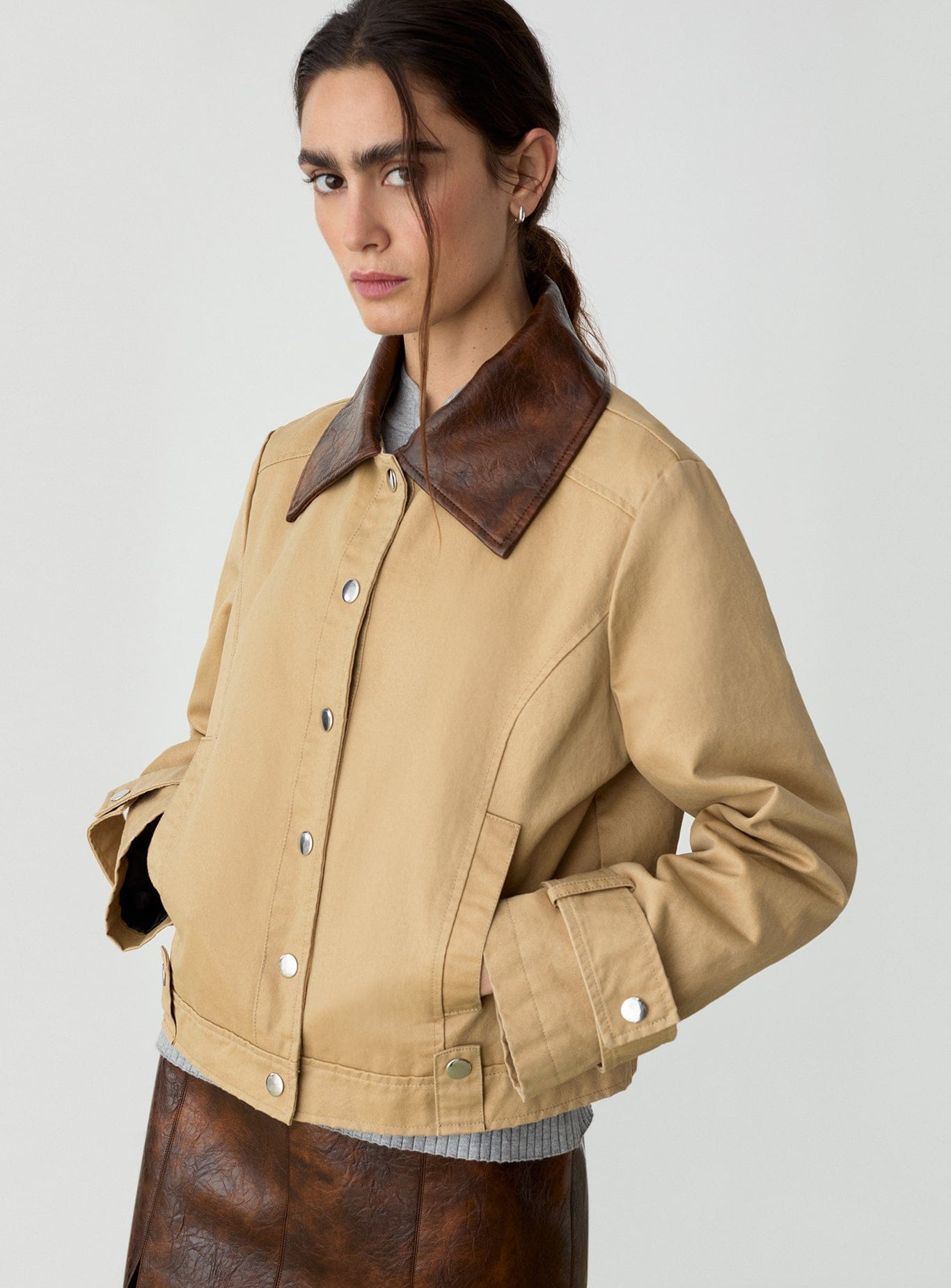 Chaqueta LAAGAM Braidy Beige - imagen 3