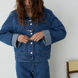 Chaqueta vaquera LAAGAM Dalston Indigo - imagen 3