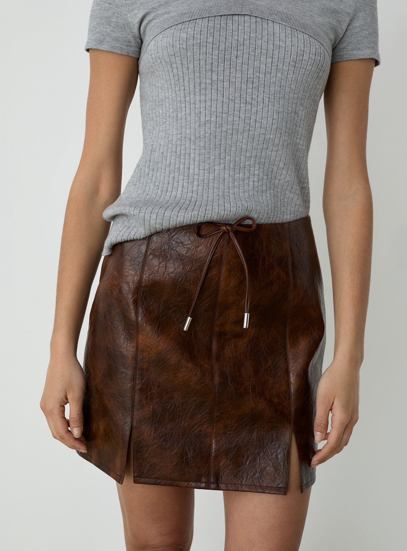 Falda corta LAAGAM Juna Brown - imagen 3