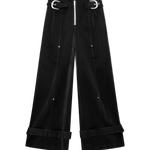 Pantalones LAAGAM Kaori Textured Black - flat frontal