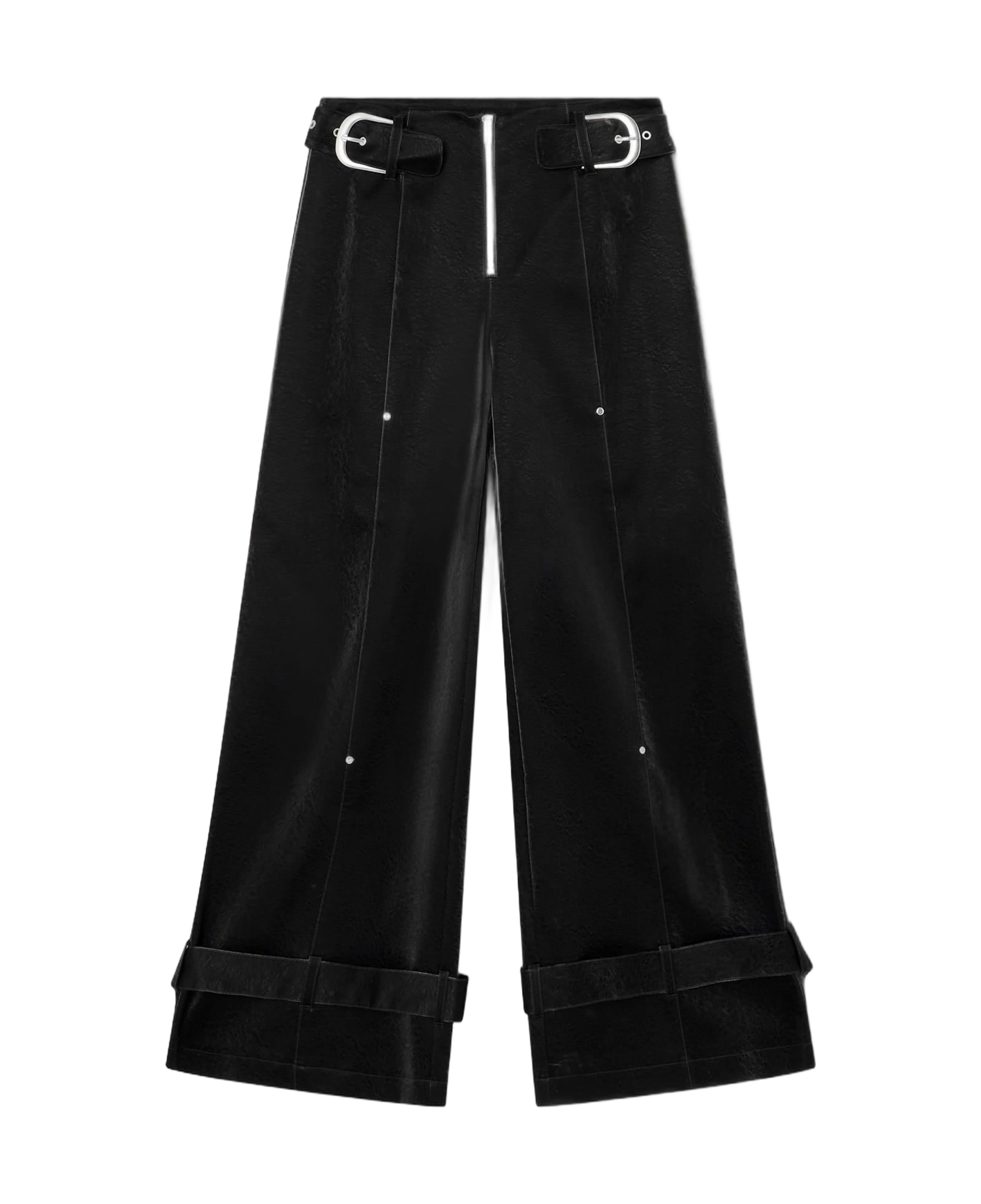 Pantalones LAAGAM Kaori Textured Black - flat frontal