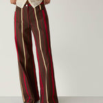 Pantalones LAAGAM Leroy Striped Dark Brown - imagen 1