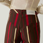Pantalones LAAGAM Leroy Striped Dark Brown - imagen 2