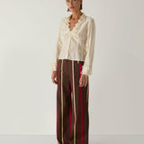 Pantalones LAAGAM Leroy Striped Dark Brown - imagen 3