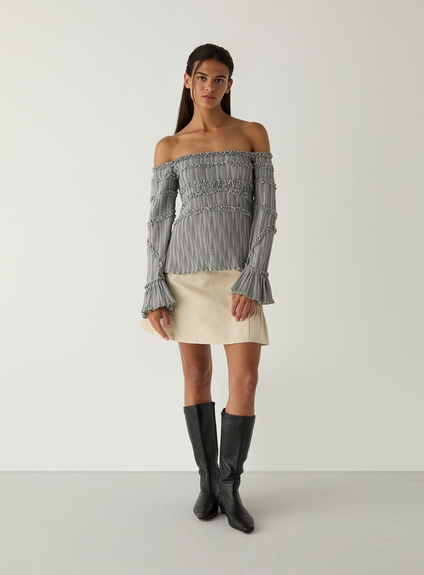 Blusa LAAGAM Petra Squared Textured - imagen 3