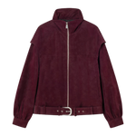 Cazadora bomber LAAGAM Signy Burgundy - flat frontal