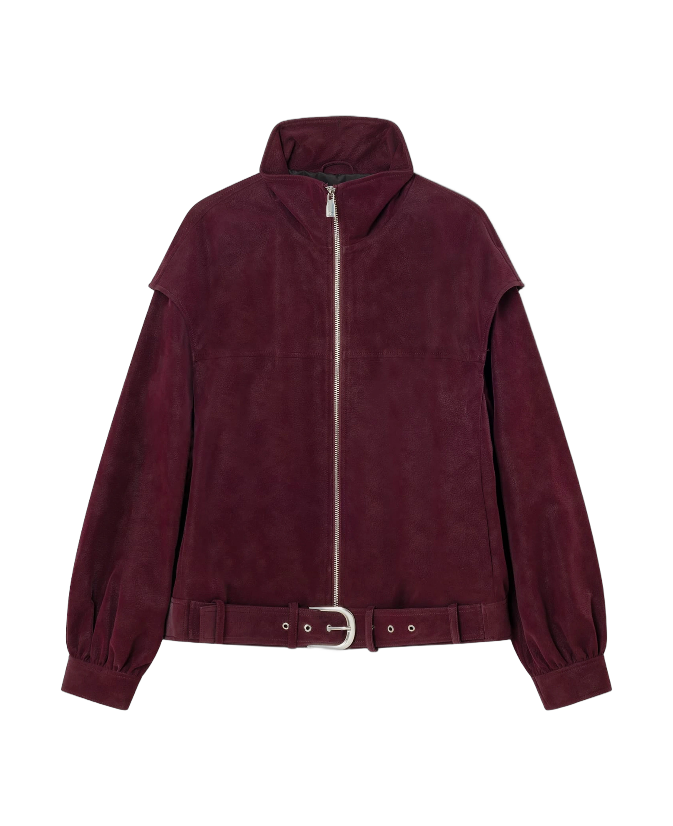 Cazadora bomber LAAGAM Signy Burgundy - flat frontal
