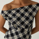Top LAAGAM Tate Squared Asymmetric Black - imagen 3