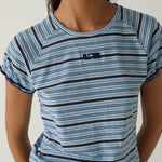 Camiseta LAAGAM Zaira Embroidered Logo Blue - imagen 3