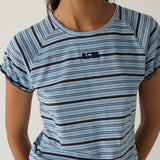 Camiseta LAAGAM Zaira Embroidered Logo Blue - imagen 3