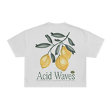 Camiseta LATITUD FUEGO Crop Lemon White