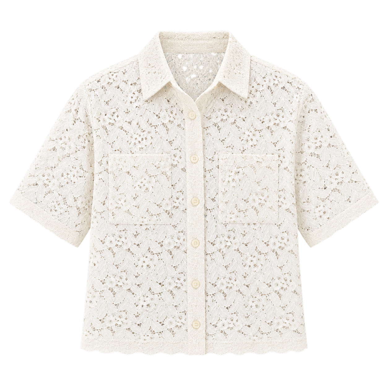 Camisa LEVI'S Harlie Lace Egret - flat transparente