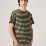 Camiseta LEVI'S Original Housemark Max Stripe Green - modelo