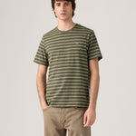 Camiseta LEVI'S Original Housemark Max Stripe Green - modelo frontal