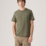 Camiseta LEVI'S Original Housemark Max Stripe Green - modelo frontal