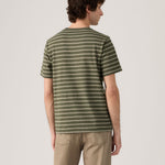Camiseta LEVI'S Original Housemark Max Stripe Green - modelo trasero