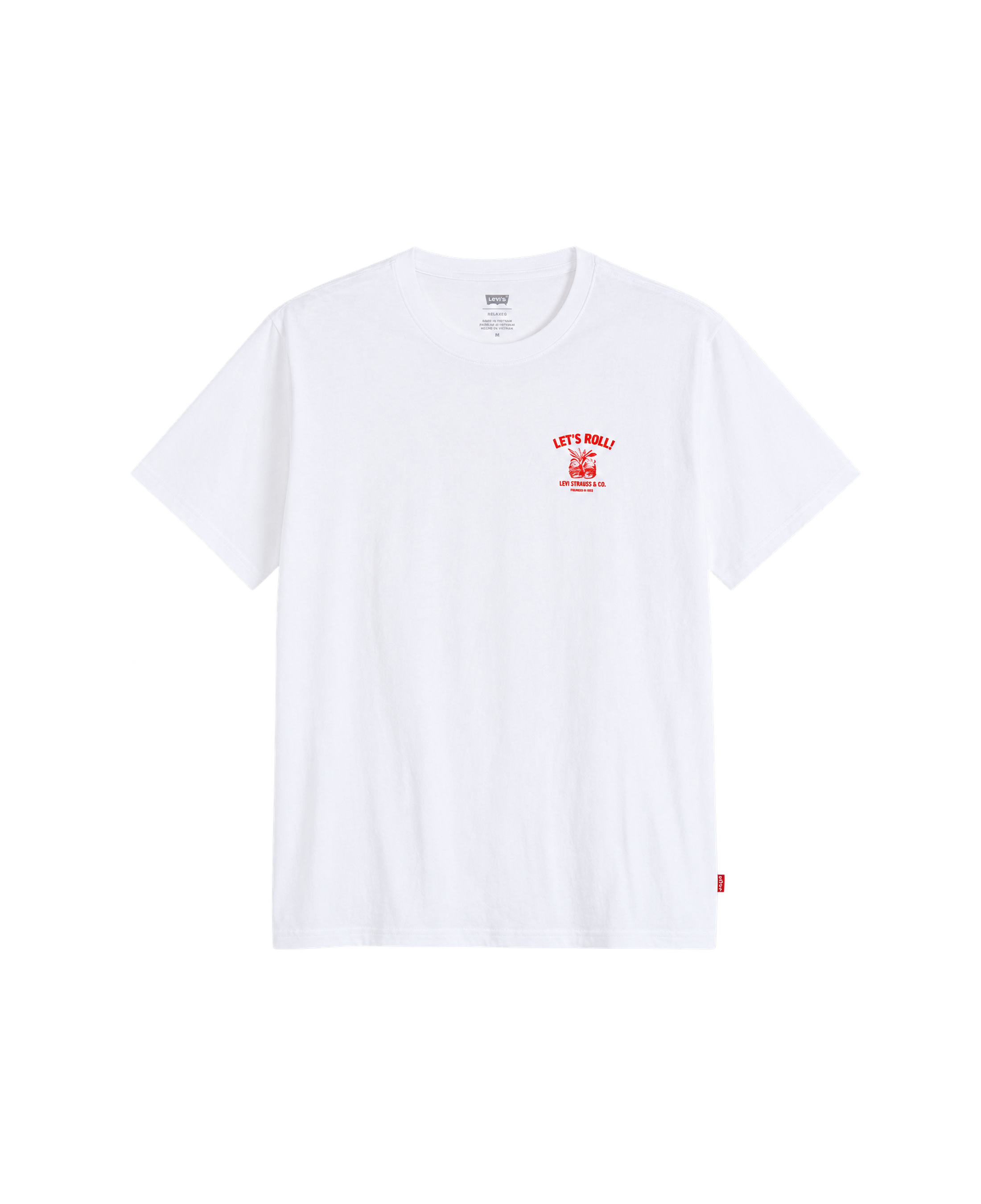 Camiseta LEVI'S® Relaxed Fit Roll Models White Plus - flat transparente