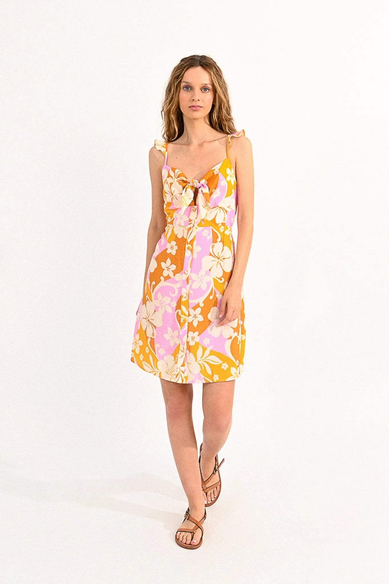 Lili Sidonio Estampado con Tirantes - ECRU