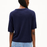 Camiseta ARMEDANGELS Lizaa Lino Tinted Navy