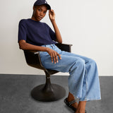 Camiseta ARMEDANGELS Lizaa Lino Tinted Navy