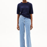 Camiseta ARMEDANGELS Lizaa Lino Tinted Navy